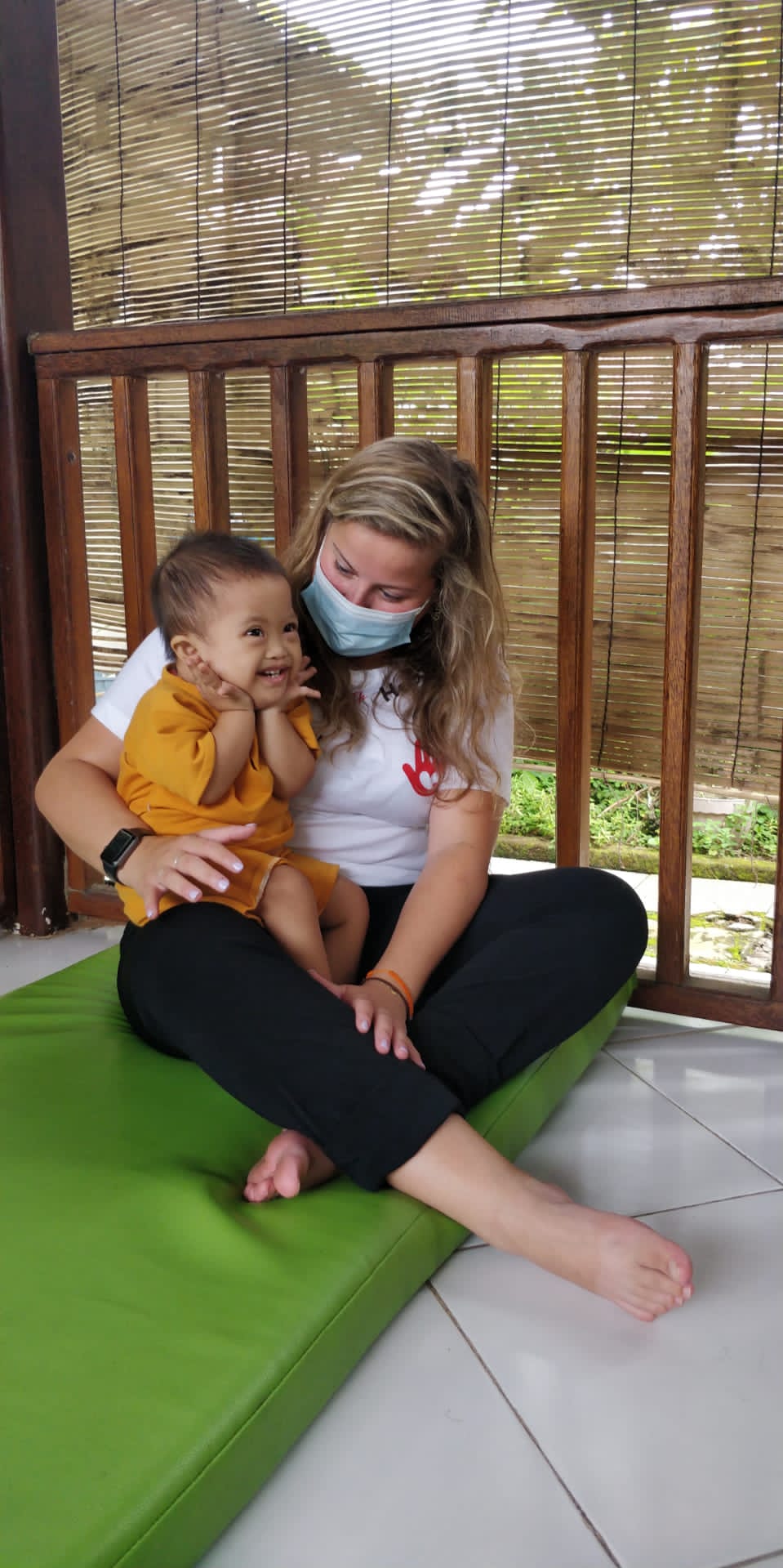 Children relaxing together